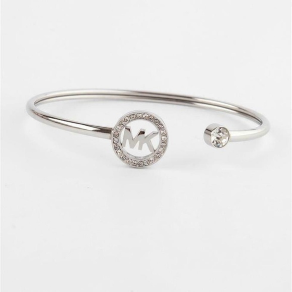 Michael Kors Gold Flex Fit Crystal Logo Bracelet - Picture 3 of 8